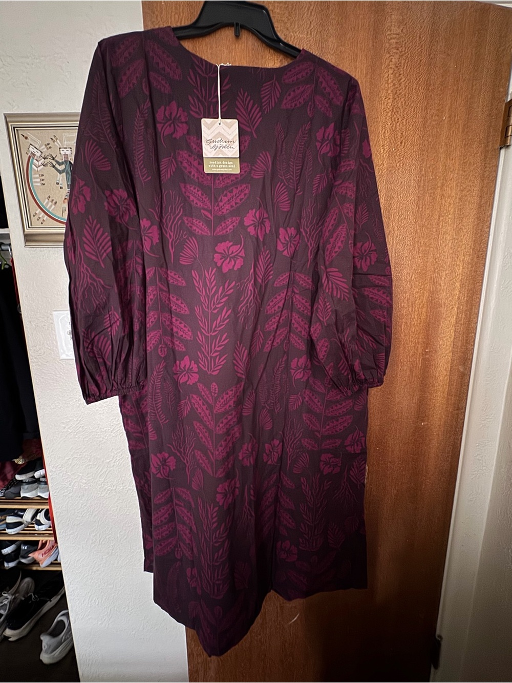 Gudrun Sjoden Plum Floral Maxi Dress